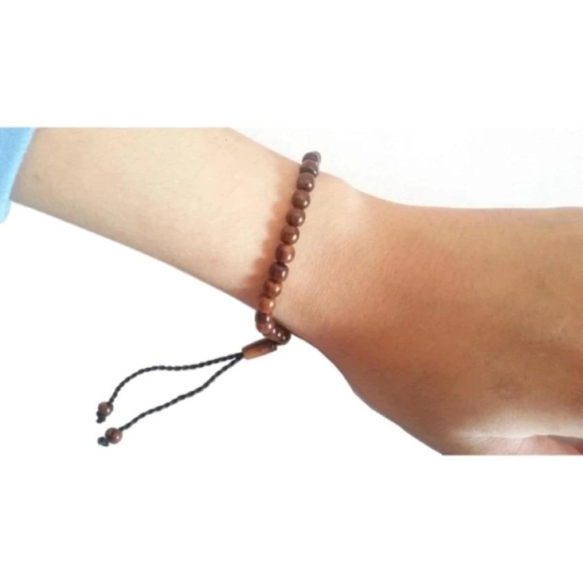 Gelang Kokka Mardjan Tasbih Bulat Coklat Kaukah - 1PCS