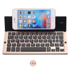 Keyboard GK608 Bluetooth Keyboard Tiga Sistem Umum Komputer Tablet Komputer Aluminium Alloy Nirkabel Folding Keyboard-Intl
