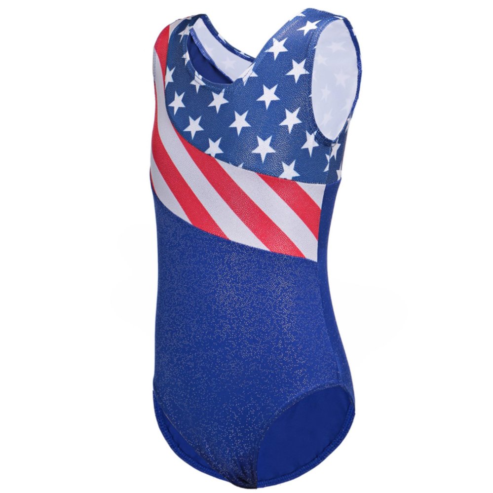 Girl's Blue Sleeveless Ballet Leotard For Senam Olahraga For 2-10Y