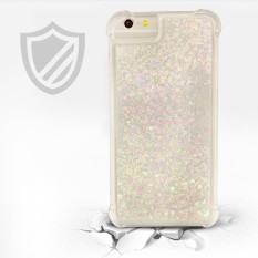 Glitter Lembut Case untuk Apple iPhone 6/6 S Pasir Apung Yang Berkilau Cinta Hati Casing Tahan Guncangan Anti-Knock Bantal Udara Case (Perak) -Intl