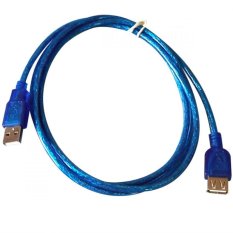 Global Kabel USB Extender 1,5 Meter Bisa Untuk Flashdisk/Printer/Modem Transparant Biru