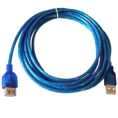 Global Kabel USB Extender 3 Meter Bisa Untuk Flashdisk, Printer, Modem Transparant Biru