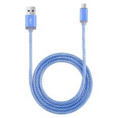 Cahaya LED Charger Luminescent Tanggal Pengisian Sync Cable untuk Samsung Galaxy S7 BU-Intl