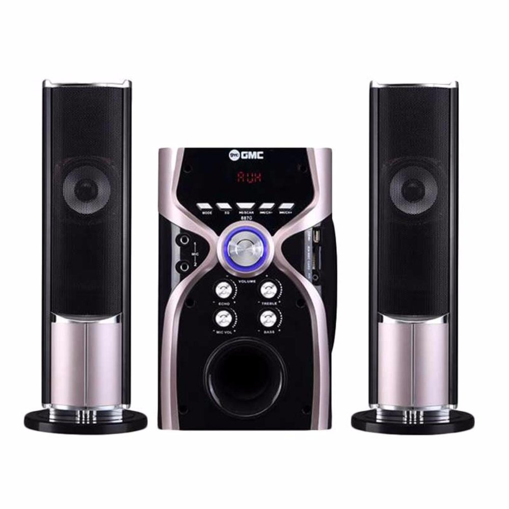  GMC 887G Bluetooth Multimedia Speaker Aktif (Garansi resmi GMC) - Silver Metalic  