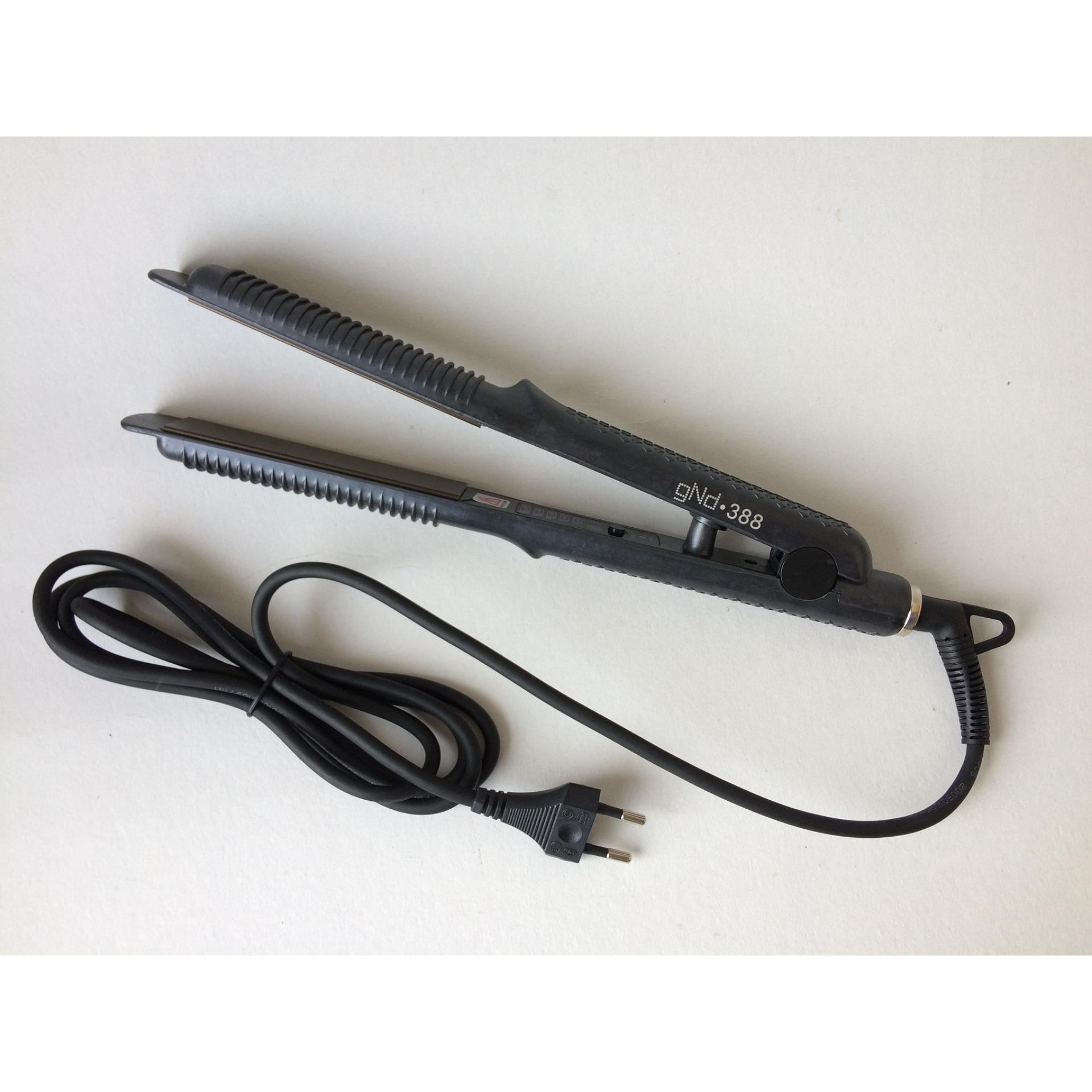 GND 2in1 Catok Rambut Lurus Ikal Keriting Hair Straightener & Curly Catokan - Hitam