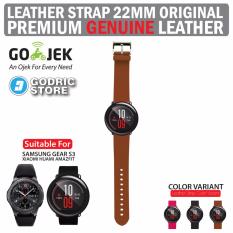 Godric Leather Strap Genuine Tali Kulit Asli 22M for Xiaomi Huami Amazfit / Samsung Gear S3 - Coklat