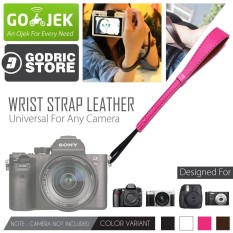 Godric Leather Wrist Strap Kamera Universal DSLR Mirrorless Fujifilm Sony Canon Leica Etc - Pink