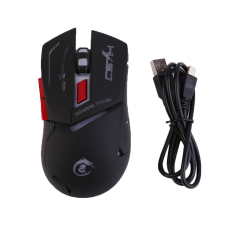 Selamat X30 USB Pengisian Pendaran Game Pemain Game Mouse 2400 Dpi Permainan Yang Dapat Dilepas Tikus Hitam-Internasional