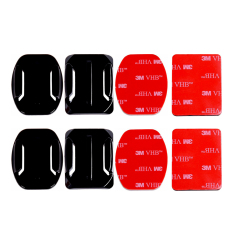 GoPro Action Cam 2x Flat & 2x Curved Mounts w/ Adhesive Tapes for GOPRO, BRICA B-PRO & Xiaomi Yi Camera