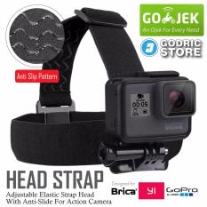 GoPro Action Cam Head Strap w/ 3 Stripe Anti-Slide Glue for GOPRO, BRICA B-PRO & Xiaomi Yi Camera