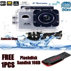 gopro hero 4 style Action camera F60 Ultra HD 4K WiFi Underwater 30M Sports Camera 2.0″ LCD 1080p 60fps Camera Car Recorder Free Plashdisk Sandisk 16 GB
