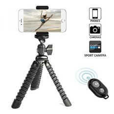 GPL/DOKRO IPhone Tripod Fleksibel dengan dan Bisa Dilepas Kaki, Quick Release Plate (Universal Klip dan Bluetooth Wireless Remote Termasuk) untuk IPhone, Kamera, DSLR, GoPro (Hitam)/kapal dari AMERIKA SERIKAT-Intl