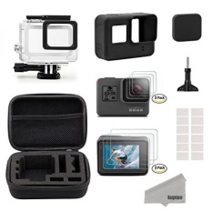 GPL / aksesoris Kupton untuk GoPro Hero 5 hitam Starter Kit Travel Case kecil + Housing Case + Pelindung Layar + penutup lensa + Silicone pelindung Case untuk Go Pro Hero5 Outdoor Sport Kit/kapal dari Amerika Serikat - intl