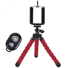 GPL/Universal Compact Tripod Stand-Remote Termasuk-Fleksibel Octopus Cell Phone Camera Selfie Stick Tripod Mount untuk Smartphone/Kamera Digital/GoPro Hero (Merah) /kapal dari AMERIKA SERIKAT-Intl