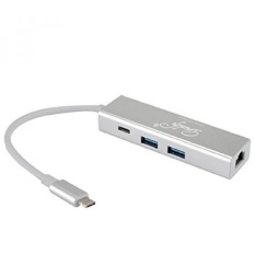 Gracelife Premium USB C HUB dengan Ethernet dan Power Delivery. 2 SuperSpeed USB 3.0 Ports.1 Ethernet dan 1 USB C Pengisian Input Portwith Spesifikasi PD-Intl