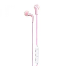 GranVela MX-225 Nano Ceramics Flat Cable In-Ear Stereo Earphone Noise-isolating Headphones with Microphone (Pink) - intl