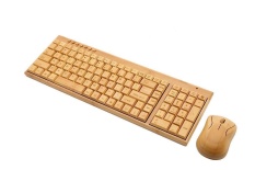 Bambu Hijau Bamboo Wireless keyboard mouse Nirkabel Set Bambu Kerajinan Tangan-Internasional