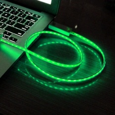 Hijau Cahaya Tampak USB Sync Data/Kabel Pengisian untuk Samsung Galaxy S IV/i9500, HTC SATU/M7, Nokia Lumia 925/920/520, LG Optimus G Pro, Panjang: 1 M-Intl
