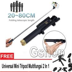Gshop Tongsis Monopod Kabel/ Selfie Stick 3Generation + Mini Tripod 3 In 1