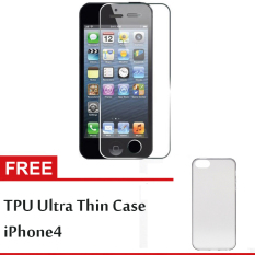 GStation Tempered Glass iPhone 4 + Free TPU Ultra Thin iPhone 4