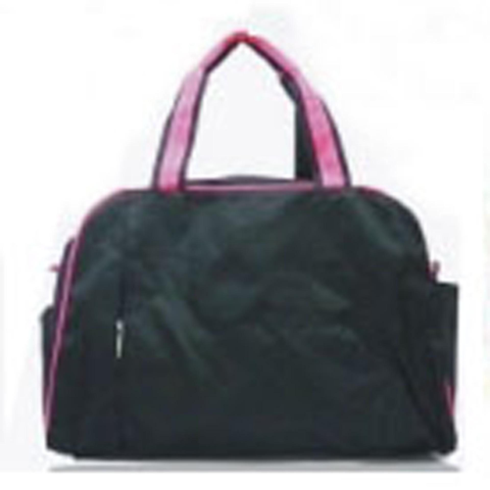 Gym Sport Bag Organizer Tas sepatu olahraga shoes olah raga tenis basket badminton fitnes senam futsal aerobic - Black lis Pink