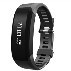 H28 gelang pintar Monitor denyut jantung cerdas menonton gelang alat pengukur langkah Bluetooth Smart band untuk iOS Android (hitam)