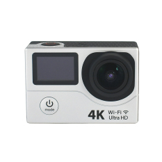 H3R Action Camera 12 MP Ultra HD 4 K 1080 P 2,0 Inci LCD Dual Layar Tahan Air 170 D Lensa Remote Wifi Yi Go 4 K Gaya Aksi Olahraga Kamera Pro Dash Camcorder Aksesoris YICOE (perak)