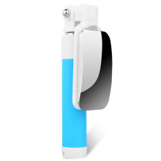 Handheld Dapat Diperpanjang Selfie Stick Monopod Tripod untuk Telepon Wired Selfie Stick dengan Cermin untuk Huawei P8/G9 Lite IPhone 5 S/6 S Plus (Biru) -Intl