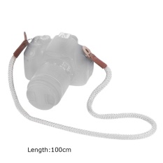 Handmade Lembut Murni Cotton Camera Neck Strap untuk Leica Mirrorless Camera (Silver Grey 100 Cm)-Intl