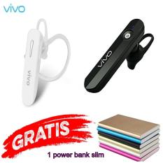 Handsfree Bluetooth Vivo Earphone Headphone Headset Bluetooth Vivo Free Power Bank Slim