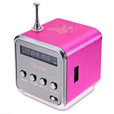 Handsfree Portable Mini Stereo Super Bass Speaker Amplifier Subwoofer FM Radio USB Micro SD TF Card MP3 Player TD-V26- INTL