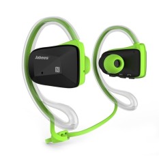 HAOFEI Jabees 4 Warna Bluetooth Wireless Olahraga Stereo WaterproofSwimming Headset (Black/Hijau)-Intl-Intl