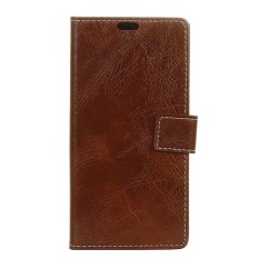 Happon Case for Sharp Aquos R SH-03J Crazy Horse Pattern PU Leather Case with Magnetic Closure - intl