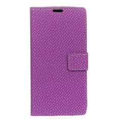 Happon Case for Sharp Aquos R SH-03J Woven Pattern PU Leather Wallet Case with Card Slots - intl