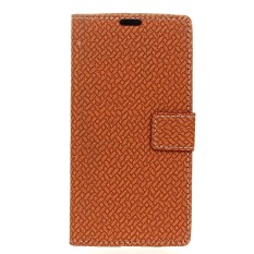 Happon Case for Sharp Aquos U / SHV40 Woven Pattern PU Leather Wallet Case with Card Slots - intl