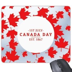 Happy Canada Day 4th Juli Est 1867 Maple Daun Persegi Panjang Non-Slip Karet Mouse Pad Permainan Alas Mouse Hadiah- internasional