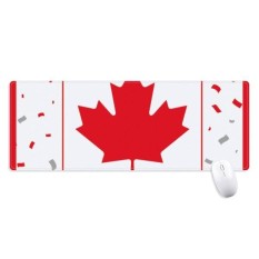 Happy Canada Day 4th dari Juli Maple Daun Non-slip Alas Mouse Besar Diperpanjang Permainan Kantor Titched Tepi Computer Alas hadiah-Internasional