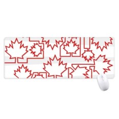 Happy Canada Day 4th dari Juli Maple Daun Non-slip Alas Mouse Besar Diperpanjang Permainan Kantor Titched Tepi Computer Alas hadiah-Internasional