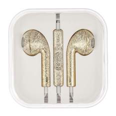 Happycat Fashion Jawaban Unik Musik In-Ear Earphone Mengkilap Golden Hot untuk IPhone 5 5 S IPod Touch (Shiny Golden) ()