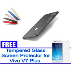 Hard Case Case for Vivo V7 Plus + Tempered Glass Screen Protector for Vivo V7 Plus