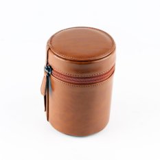 Hard PU Leather Camera Lens Pouch Bag Case untuk Canon Ukuran Dalam: 10.5 Cm X 8 Cm Ukuran Eksternal: 12.5 Cm X 9 Cm (Coklat)-Intl