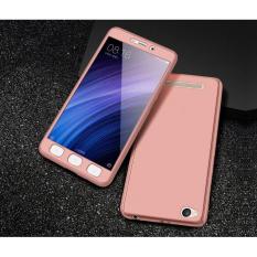 Hardcase 360 Xiaomi Redmi 5A Fullset Casing Free Tempered Glass Cover - ROSE GOLD