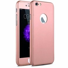 Hardcase Case 360 Iphone 5 / 5s / 5SE Casing Full Body Cover - Rose Gold + Free Tempered Glass