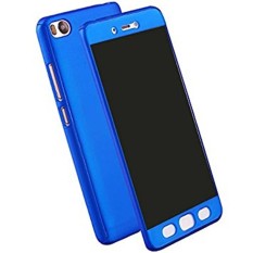Hardcase Case 360 Xiaomi Redmi 4A Fullset Casing Free Tempered Glass - BLUE