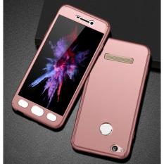 Hardcase Case 360 Xiaomi Redmi 4X Fullset Casing Free Tempered Glass - ROSE GOLD