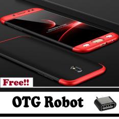 Hardcase GKK 360 For Samsung Galaxy J5 Pro Full Cover Shockproof Casing Handphone Polikarbonat - Merah Hitam - Free OTG