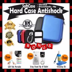 Harga Murah !! Hardcase Softcase Pelindung Harddisk Powerbank GPS Modem Antishock Tahan Banting Pouch Bag - Shockproof Tas Harddisk External - Blue GRATIS Led USB Portable + Iring Stand HP - tablet & Cleaning Kit Pembersih LCD PC-Laptop