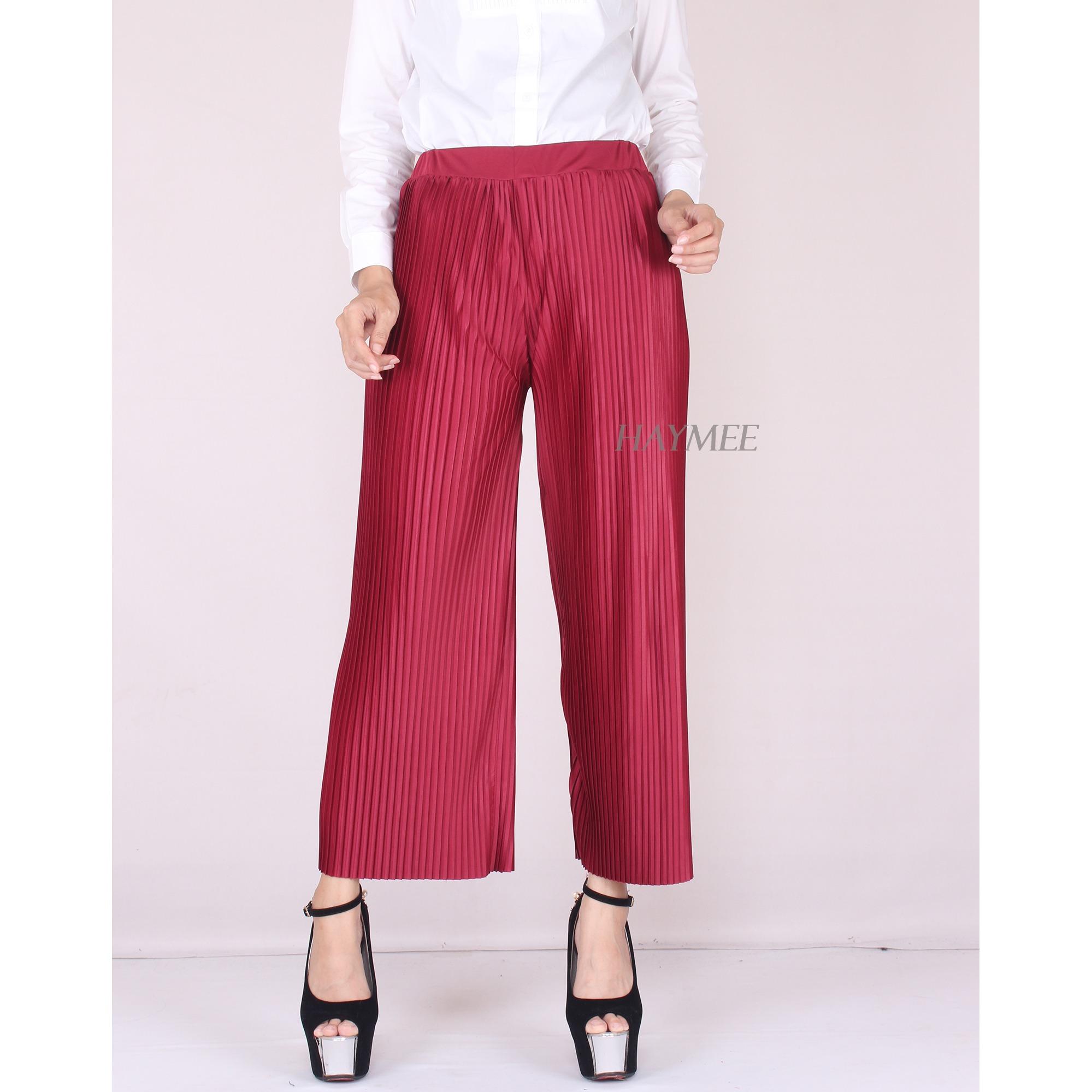 50 Daftar Harga Celana Kulot Wanita Korea Termurah November 2018 Di HaymeeStore Celana Plisket Kulot Wanita Celana Pleats Cullot Cewek Kantor Casual Fashion