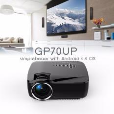 HD Gp70up Android 4.4 Mini LED Proyektor dengan Google Bermain Diperbarui Oleh Gp70 1g/8g Bluetooth WIFI TV Beamer (hitam) -Intl