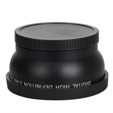 HDL 58mm 0.45X Wide Angle Lensa untuk Canon EOS 1000D 1100D 500D Rebel T1iT2i T3i (Hitam)